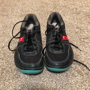 TRUE linkswear Men’s Black & Teal Golf Shoes, 10